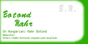 botond mahr business card